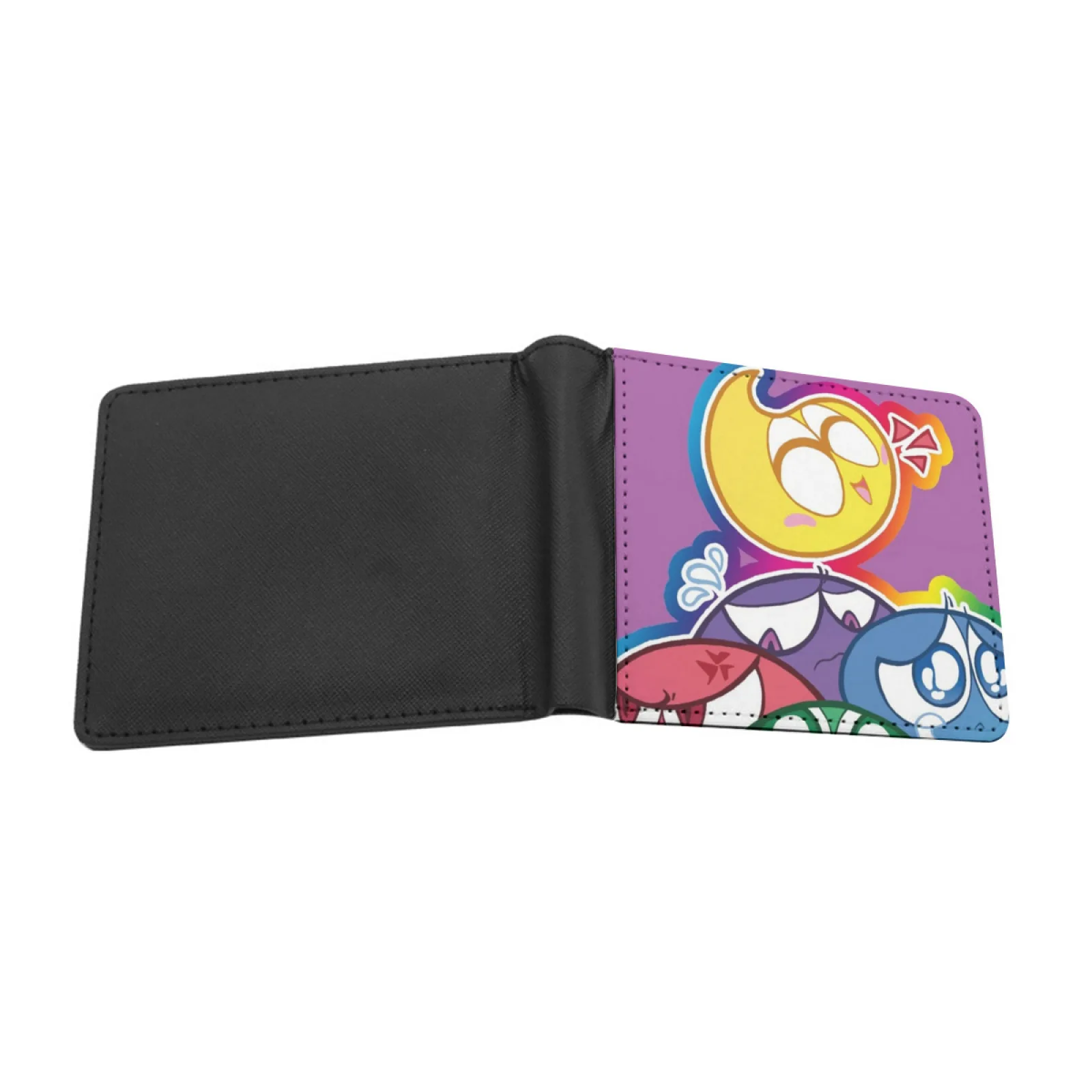 Puyo Pop Personalized Wallet For Men And Women Pu Leather Short Pocket Purse Puyo Pop Fever Puyo Puyo Video Games Team Jelly