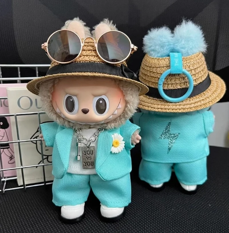 

Only Clothes Gd Same Style Blue Suit Straw Hat Set Fashion Baby Clothes 15/17cm Doll Universal Doll Clothes Fashion Set No Doll