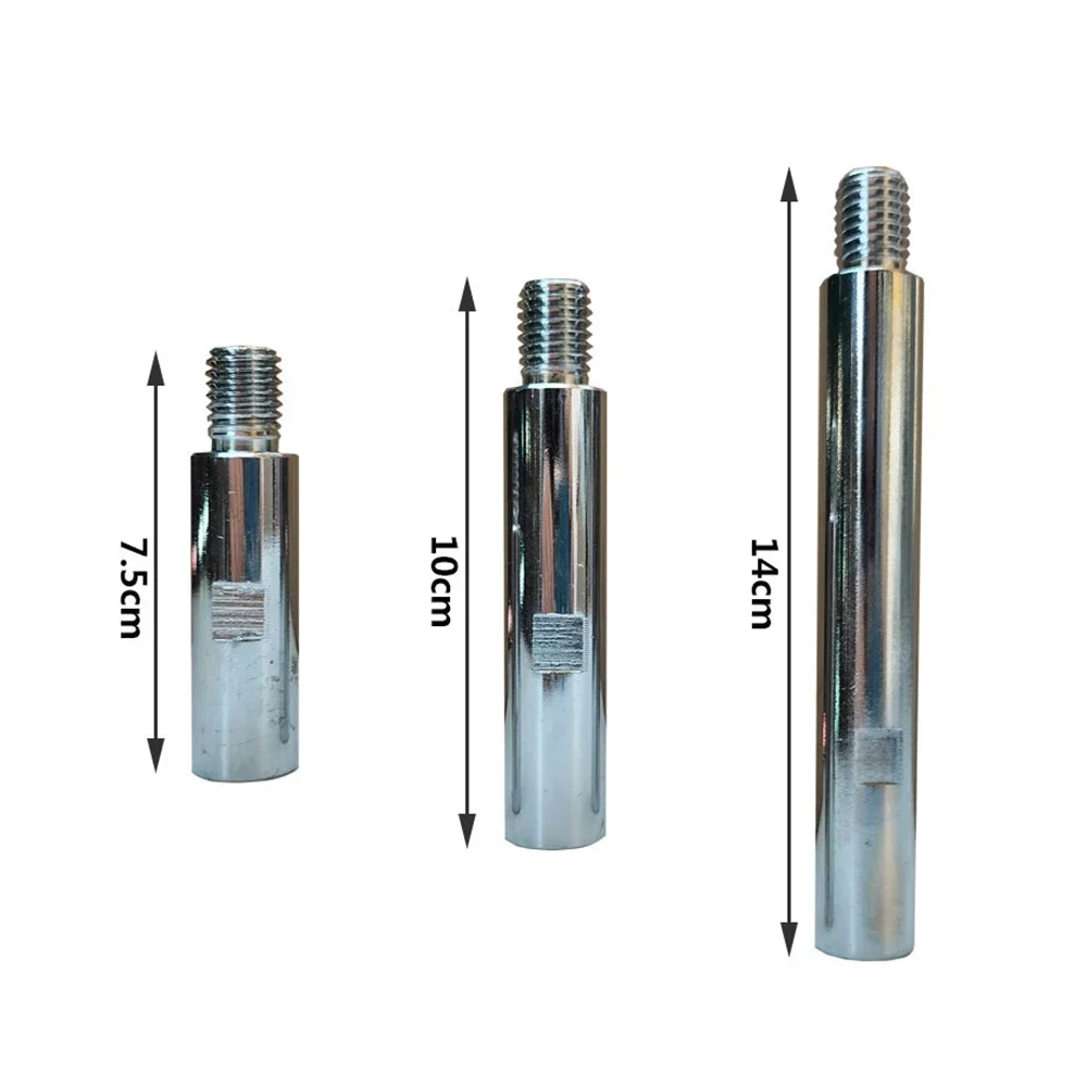 75/100/140mm Angle Grinder Extension Connecting Rod Thread Adapter Extension Shaft with Nuts Thread Adapter Rod Polishing Pad