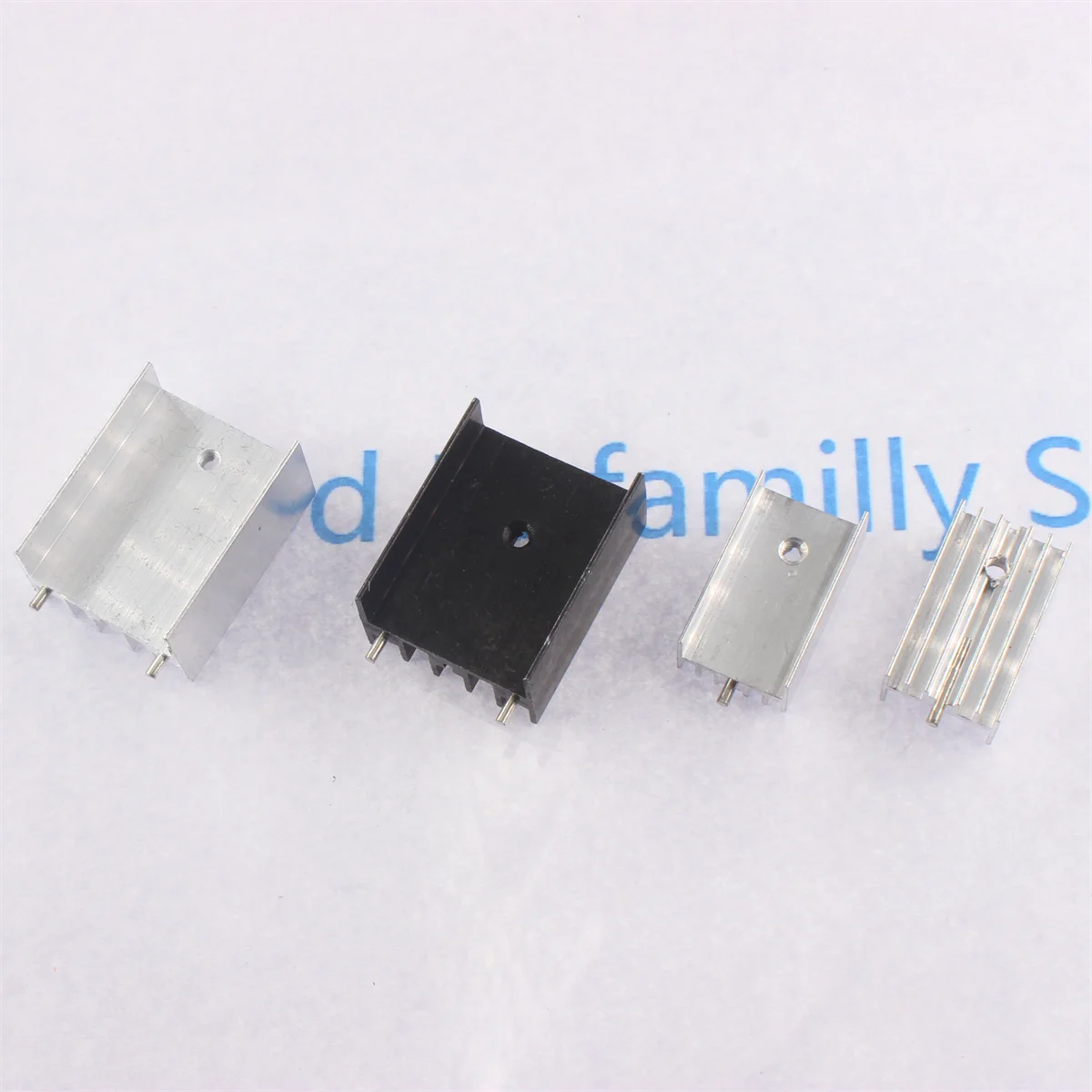 10pcs 23.5X15.5X20 25mm 30mm 40mm 50mm Voltage regulator tube heat sink with double needle aluminum heat sink heat sink block