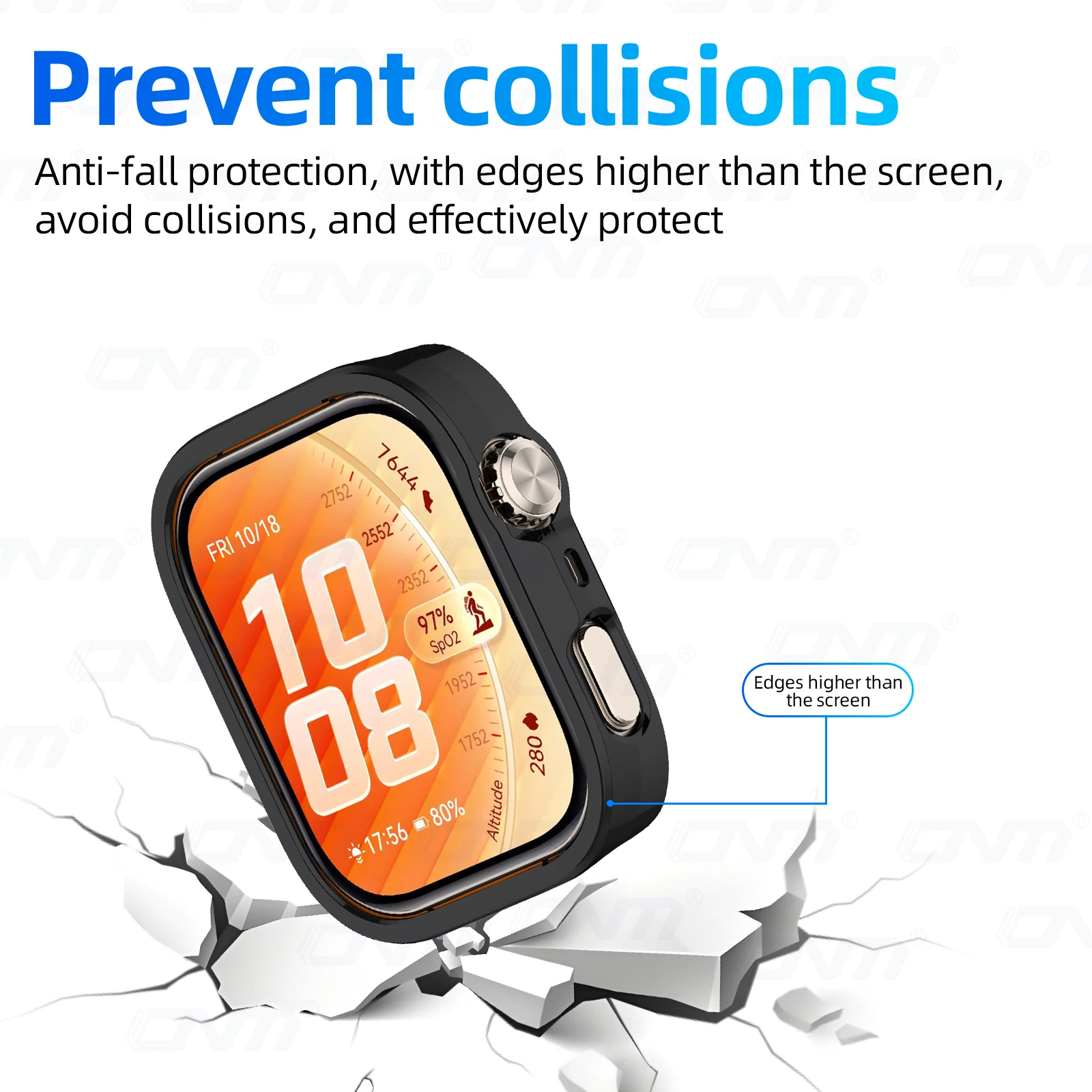 PC Hard Case for Huawei Watch Fit 5 / 5 Pro Shockproof Bumper Shell Protective Cover for Huawei Fit5 Hollow Out Case Accessories