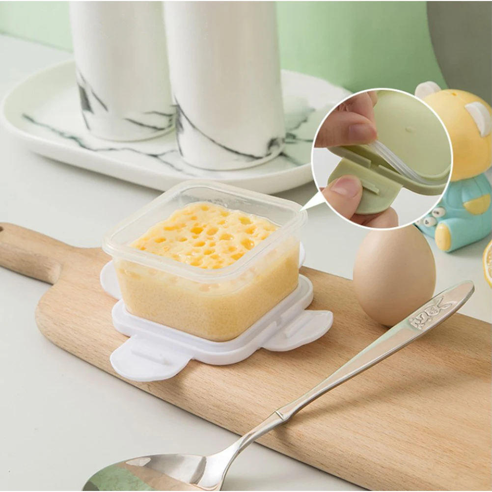 

4pcs Mini Sealed Storage Containers Fresh Keeping Box For Baby Food Vegetable Fruit Fridge Container Pp Material Strong Smell