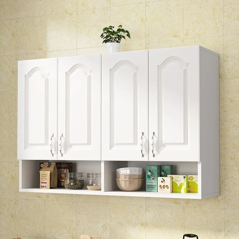 Solid wood hanging cabinet wall cabinet wall kitchen living room bedroom wall  balcony above washing mach