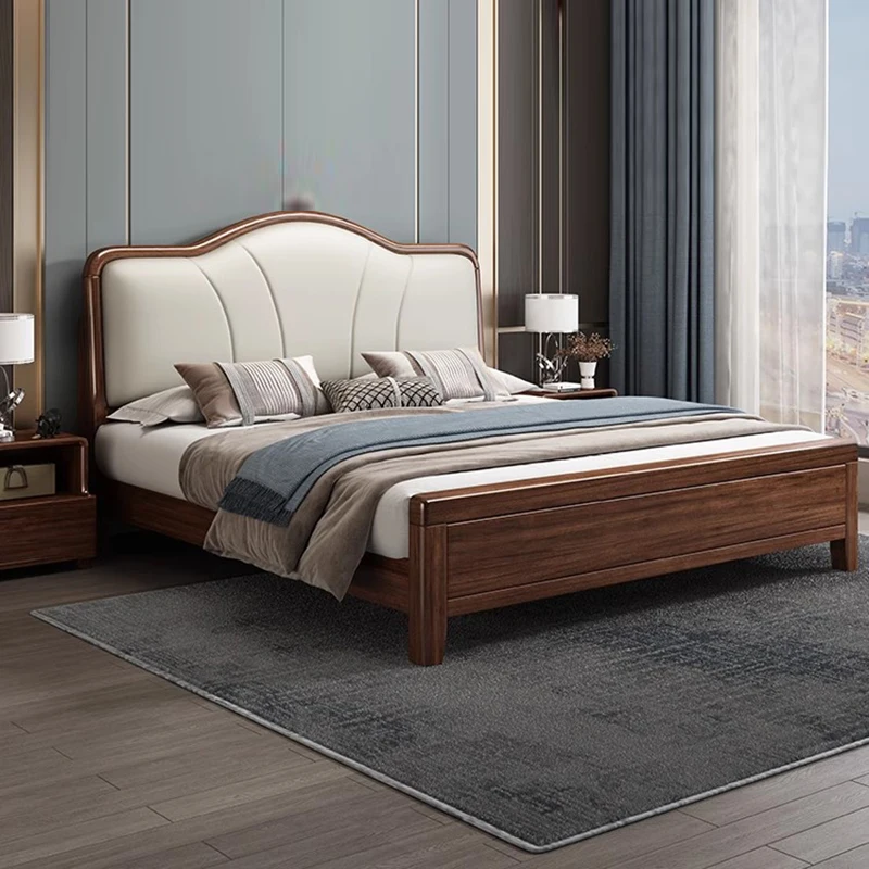 

Leather Platform Massage Bed Sleeping Princess Bedroom Frame Bed Modern Sofa Headboards Design Letto Matrimoniale Home Furniture