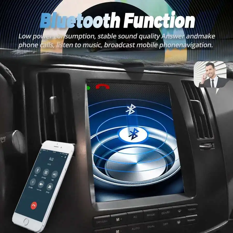 راديو السيارة لإنفينيتي FX FX35 FX45 2000-2010 أندرويد 14 شاشة Carplay الملاح مشغل فيديو الوسائط المتعددة وحدة رأس ستيريو تلقائي