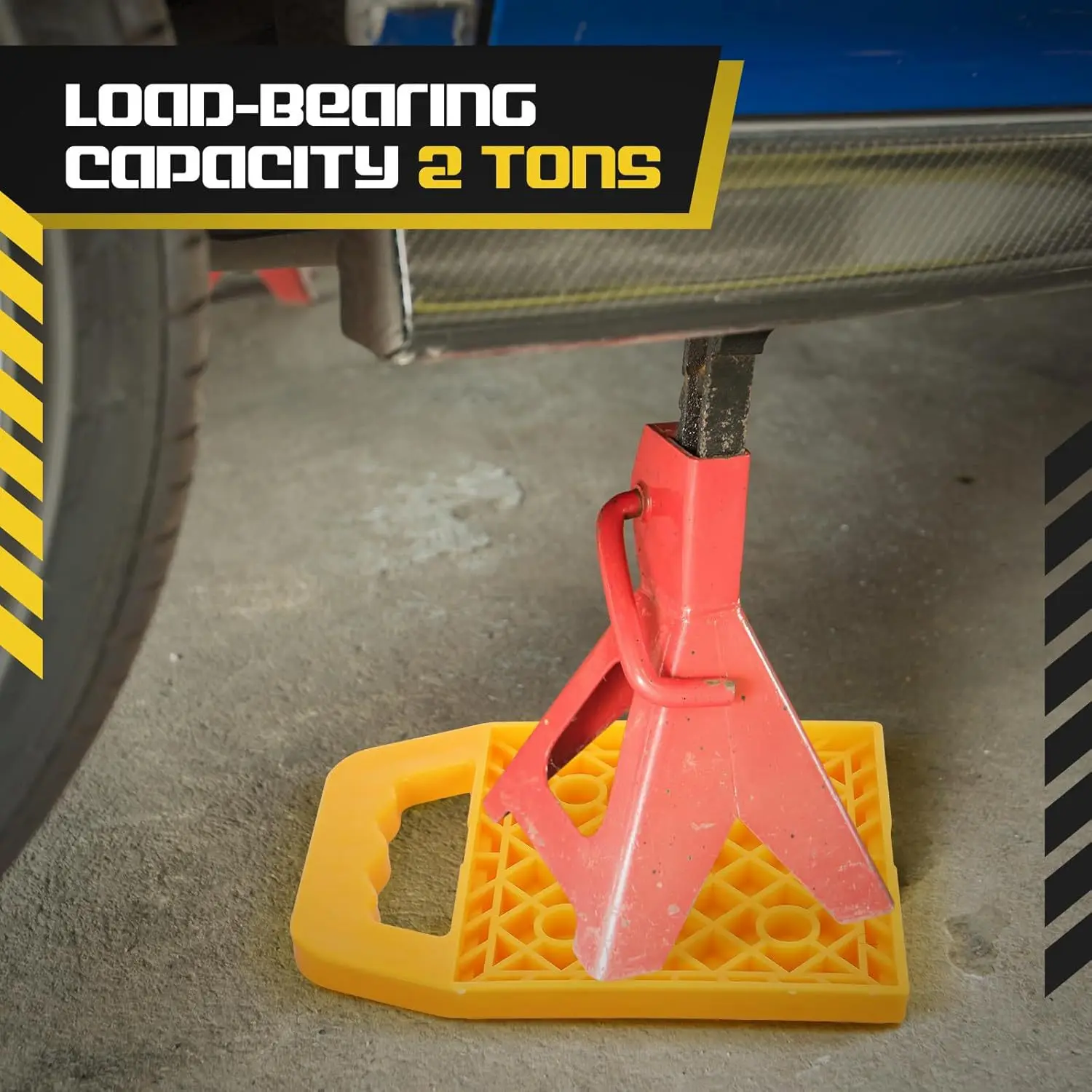4Pcs Camping Travel Trailer Leveling Blocks, Suitable for RV, Stabilizer Bracket Pads, HDPE Material Jack Foot Pads view 2