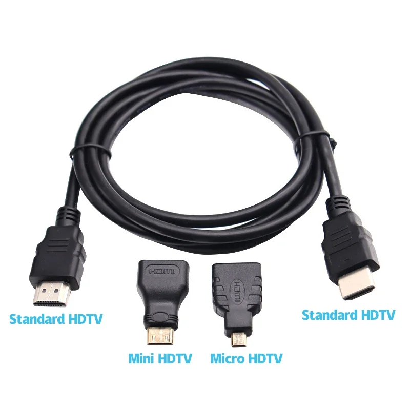 

3 In1-HDMI Mini HDTV Adapter Micro HDTV Connector Cable, High Quality Compatible with PS3 HDTV Upgrade Your Viewing Experience