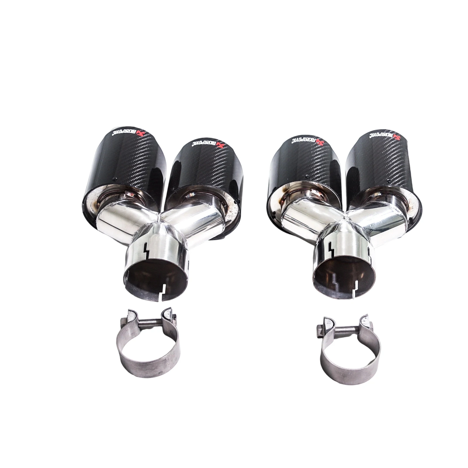 For General-purpose Car Exhaust Tip, 304 Stainless Steel Carbon Fiber Tip, General-purpose Decorative Exhaust Cap