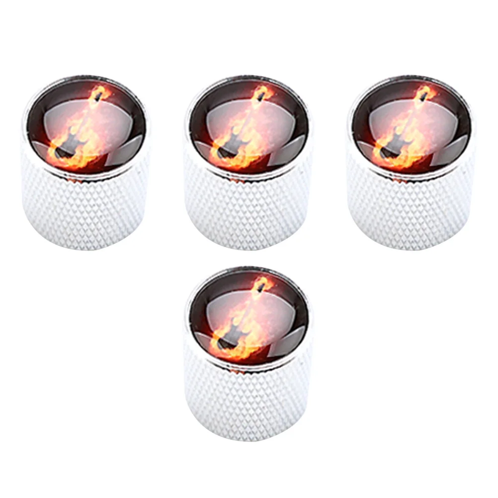 

4 Pcs Control Knob Instrument Volume Knobs for Bass Guitar Amplifier Replacement