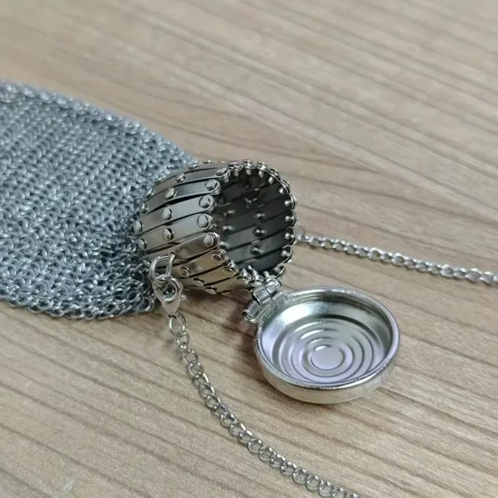 Stainless Steel 1920's English Coin Purse Handmade Expandable Double Mesh Coin Holder with Twist Lid Gate Top Shrink Coin Purse
