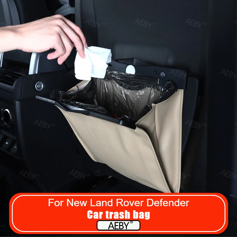 For New Land Rover Defender 90 110 130 Car window hanging garbage bag foldable Multi functional trash can Waterproof suspension