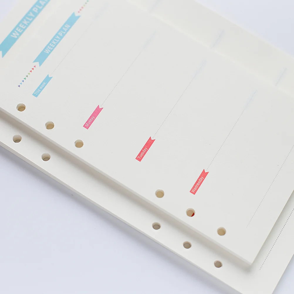 Ricariche a 6 fori foderate per raccoglitore Notebook Journal Planner Diario di viaggio Uso ufficio Ricarica Carta di ricarica