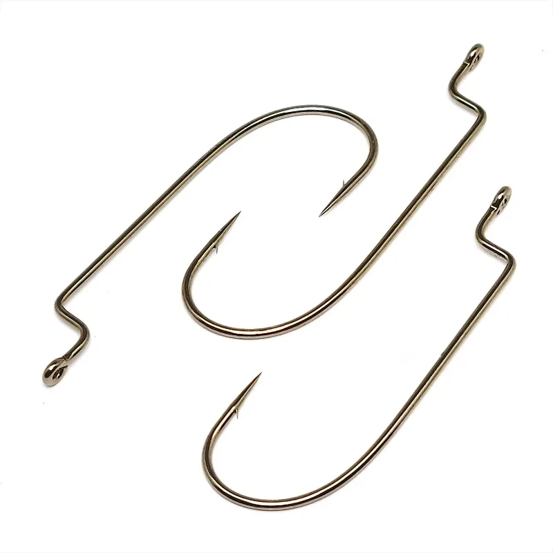 Black Size 1/0 6PK， Worm Hooks，Freshwater