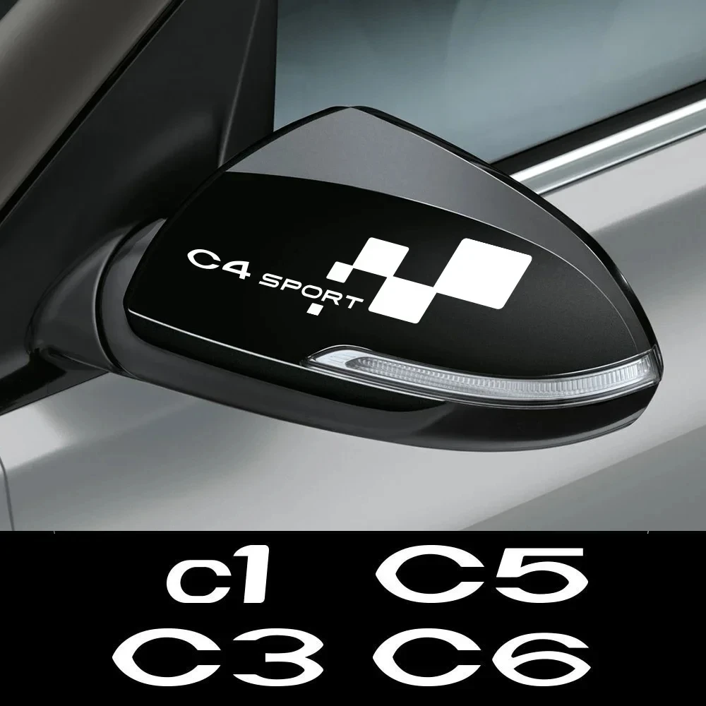 Autocollant de rétroviseur latéral de voiture pour cristaux, C4 Picasso C5 Aircross C3 C1 C2 C6 C-elysee VTS C-crosser Casting Decal, accessoires, 2 pièces