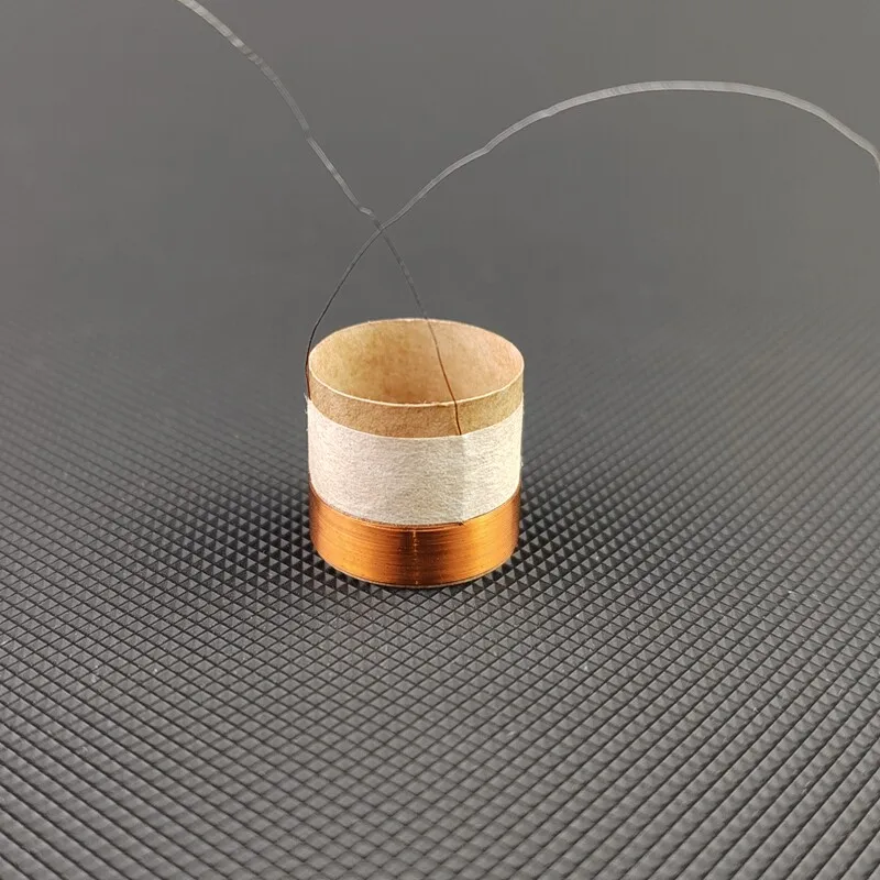 14.3mm / 14.3 cores tweeter voice coil speaker repair accessory. Total 14mm in length, 4mm in height. 8 ohms.
