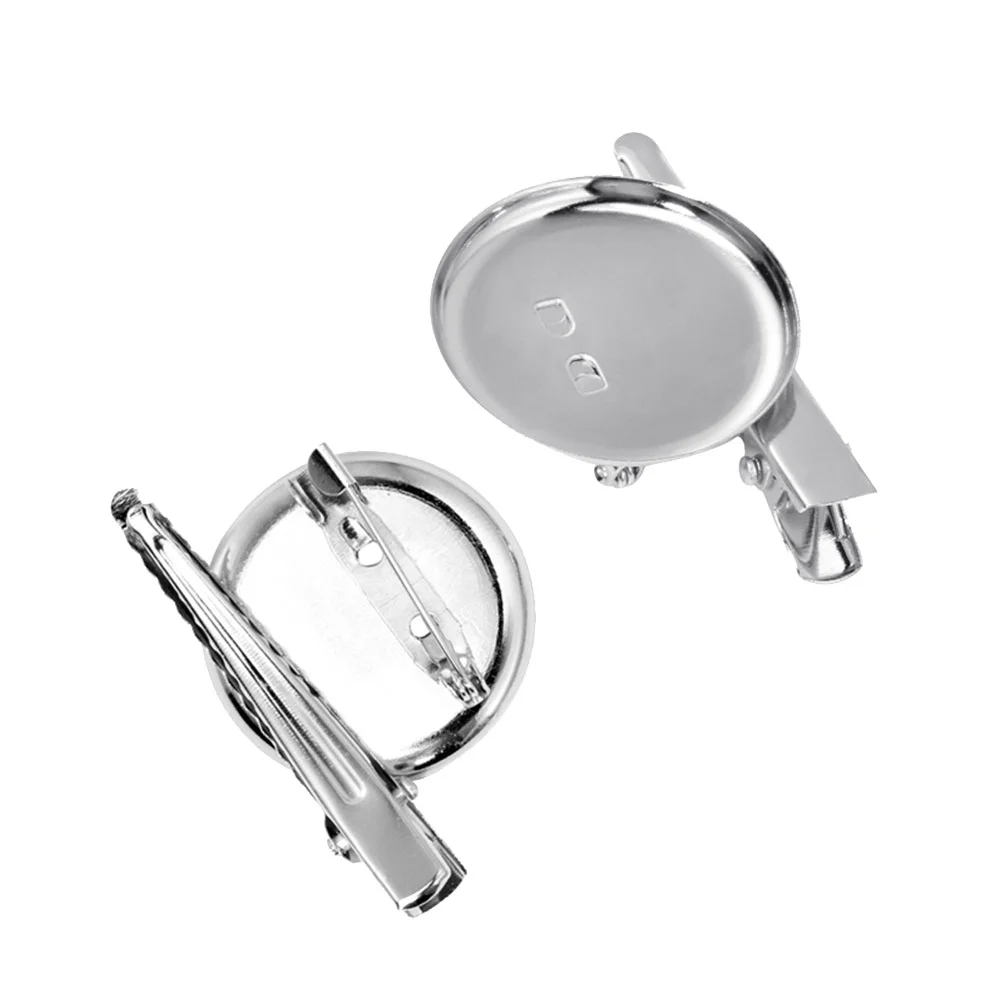 20 PCS Customizable Brooch Bezel Blanks CD Base Making Accessories Findings Cabochon