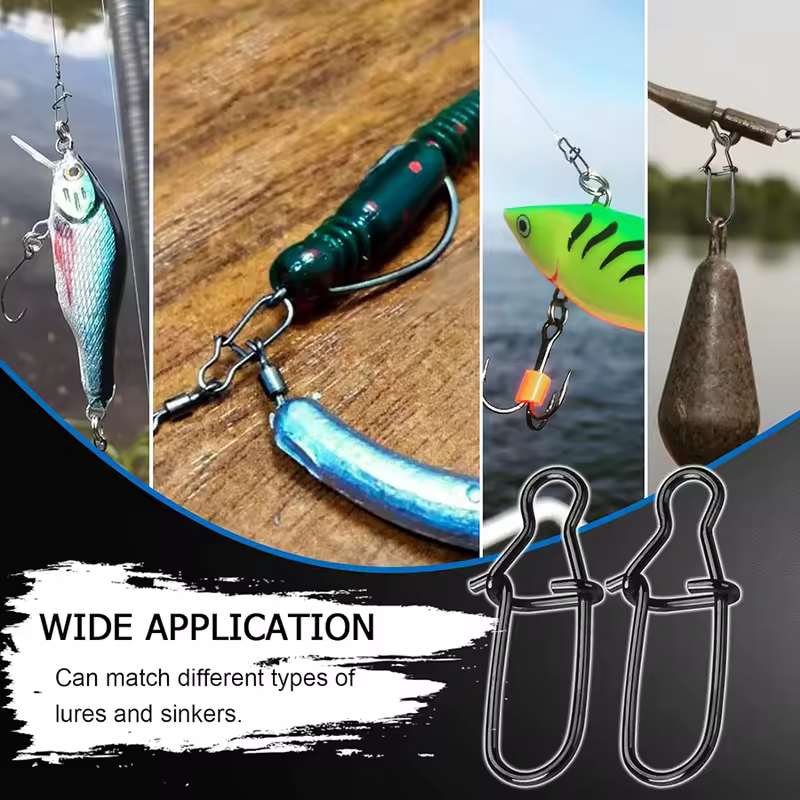 50Pcs Crankbait Snaps Stainless Steel Duo Lock Lure Snaps Quick Change Fishing Clips Fast Speed Clips Snap Hook Connector - Image 5
