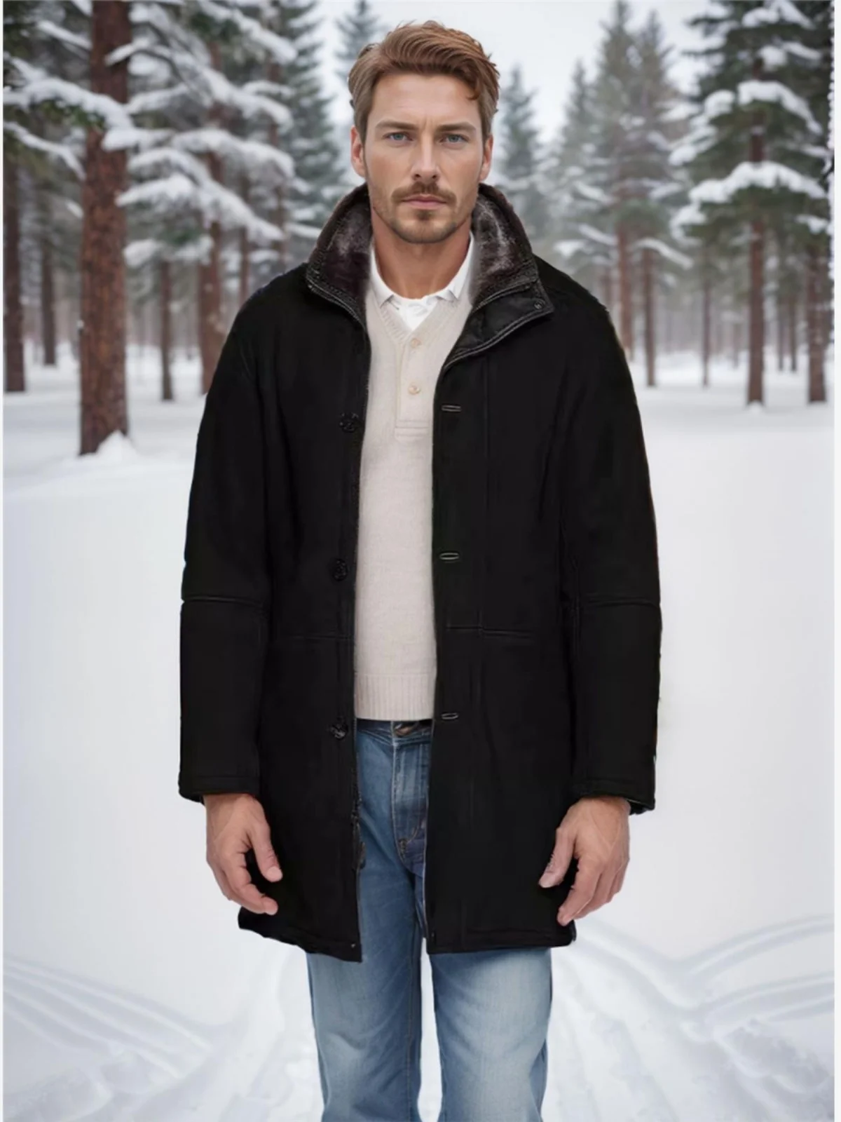 

Модное осенне-зимнее замшевое пальто с одной пуговицей, удлиненное, городской стиль, прямой подол, из полиэфирного волокна