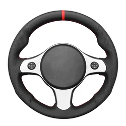 Black Faux Leather Car Steering Wheel Cover for Alfa Romeo 159 TI JTDM Brera 2005-2011 Spider Sportwagon 2006-2011