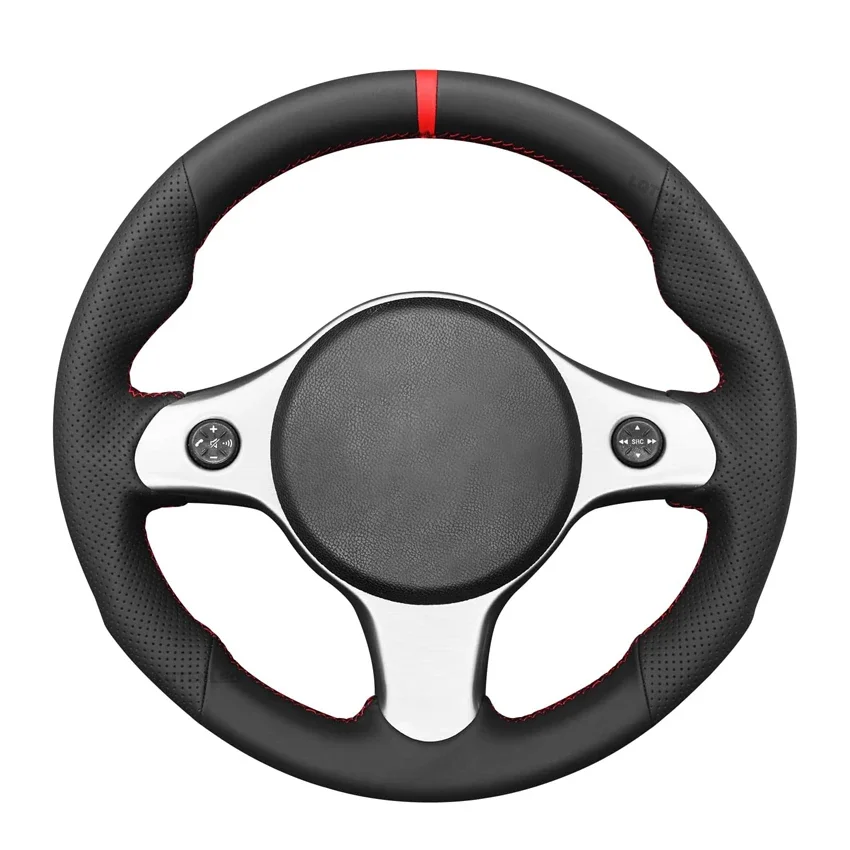 Black Faux Leather Car Steering Wheel Cover for Alfa Romeo 159 TI JTDM Brera 2005-2011 Spider Sportwagon 2006-2011