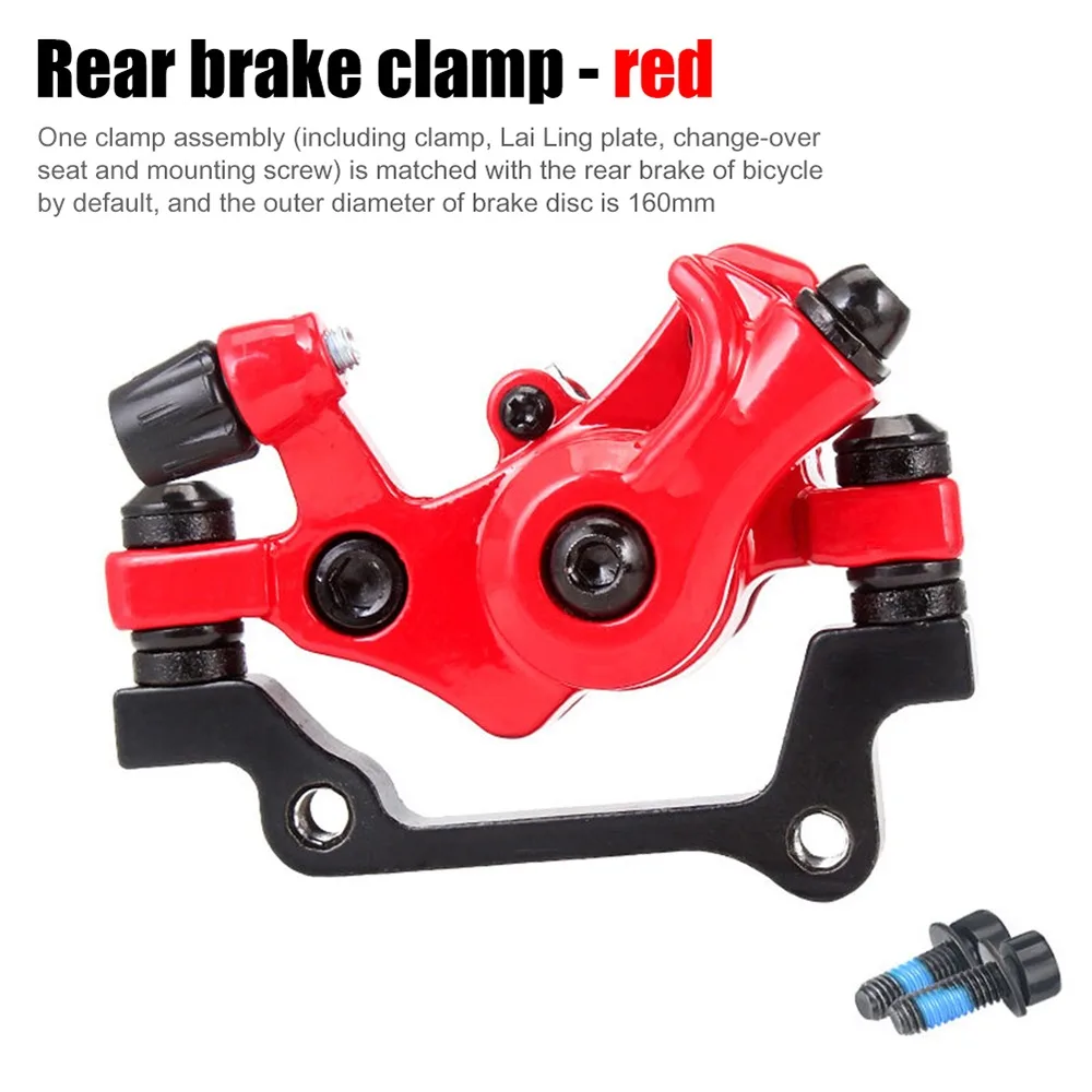 

Aluminum Alloy MTB Brake Caliper Front/Rear 160mm Bicycle Mechanical Disc Brake Set Light Line Pulling Bike Pushes Caliper