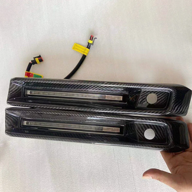 Professional Factory Front Bumper Carbon Fibre Grille Strip Grille Daytime Running Lights for G Class G63 W464-463