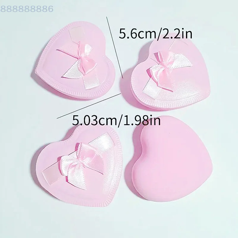 2/5 قطعة للاستخدام الجاف والرطب ماكياج الإسفنج على شكل قلب القوس القطن الحلوى وسادة هوائية مسحوق نفث