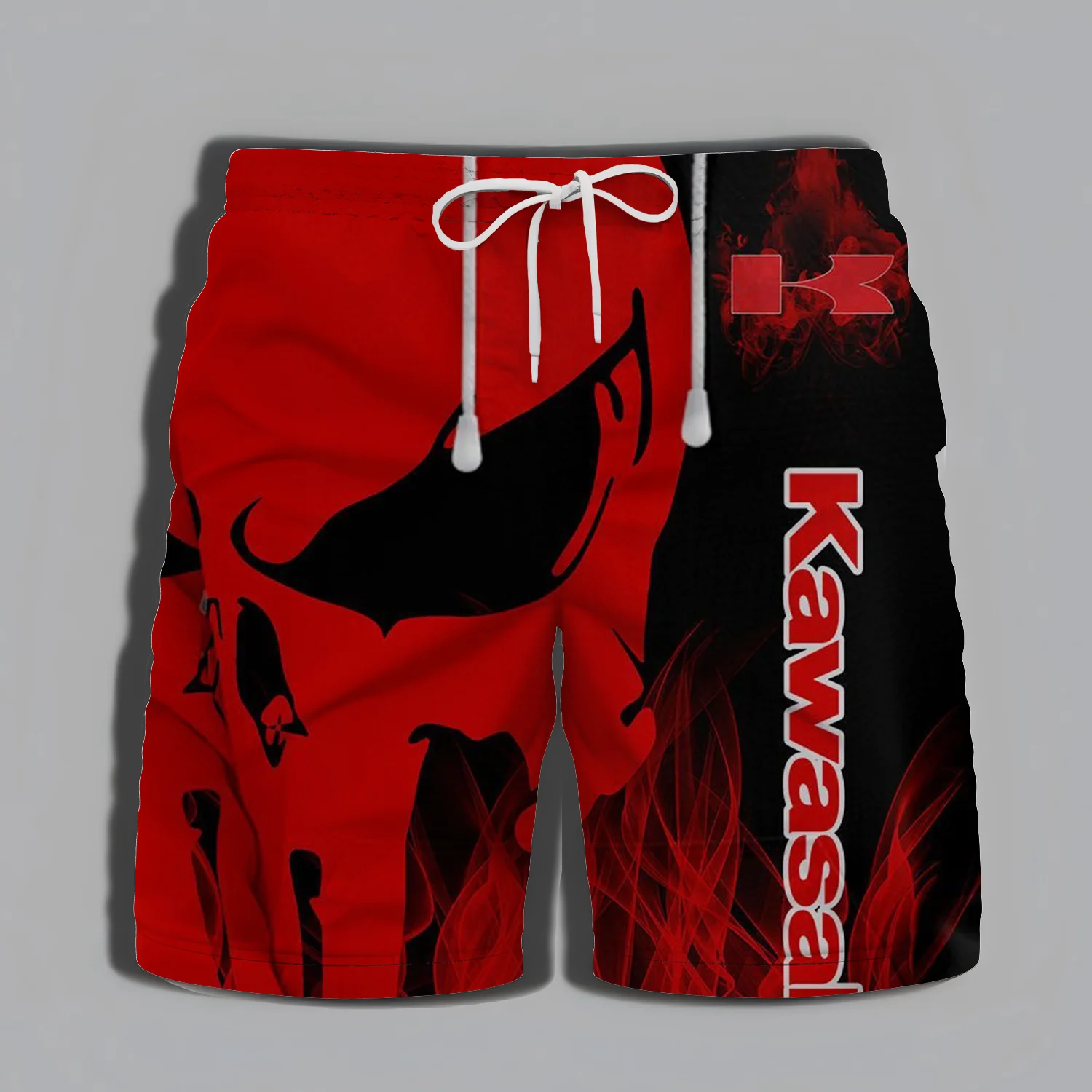 Kawasaki Adventure Gym, Swimming, Men's Shorts, Streetwear, Men's High-quality Shorts, Men's Summer, Men's Motorcycles, Beach - Image 3