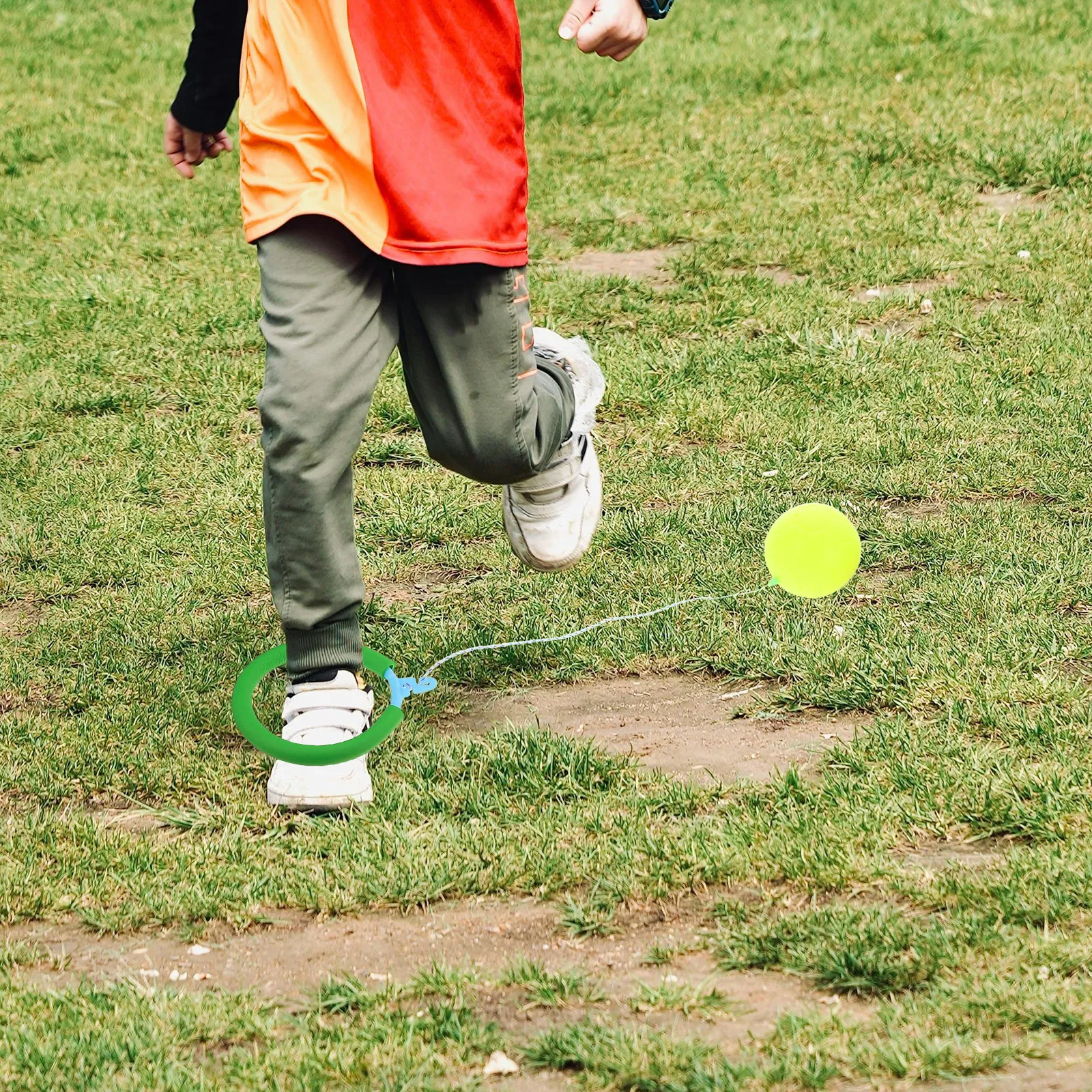 2Pcs Ankle Skip Ball Glowing Plastic Jumping Ring for Children Adults Flexibility Fun Indoor Outdoor Exercise