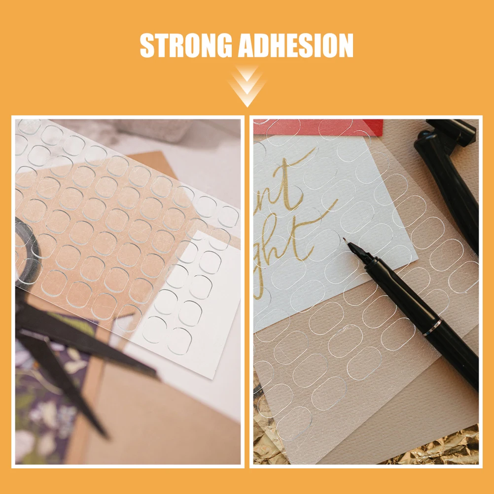 600 قطعة نقاط لاصقة شفافة على الوجهين عقد قوي للإزالة واضح البيضاوي لزجة علامات التبويب للملصقات صور جدار ديكور المنزل #3