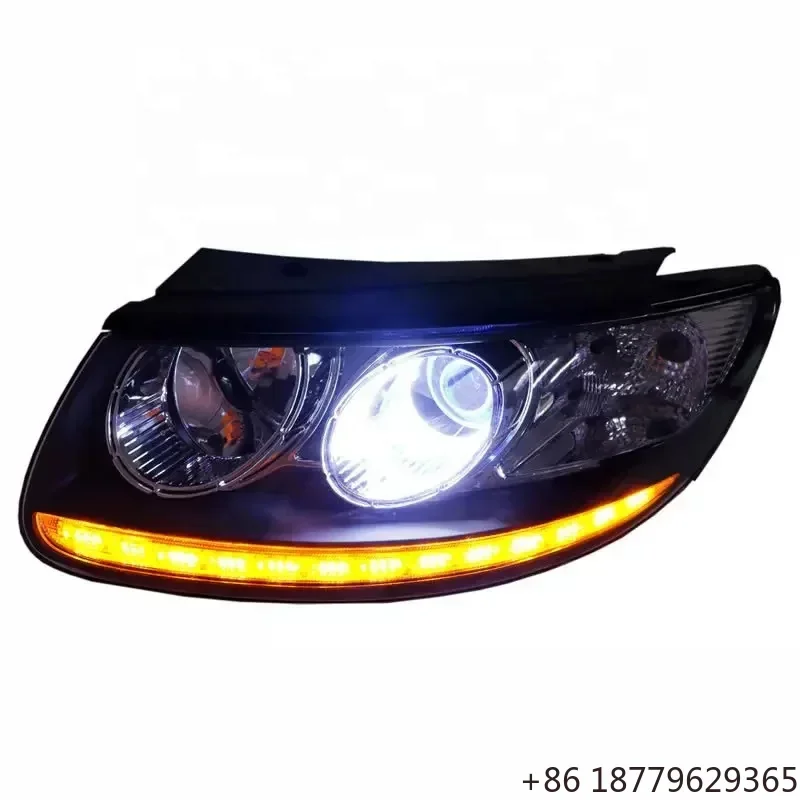 Full LED Custom Headlight Devil Angel Eye Front Lamp Bi-Xenon Projector Lens SUV Fitment 2006-2012