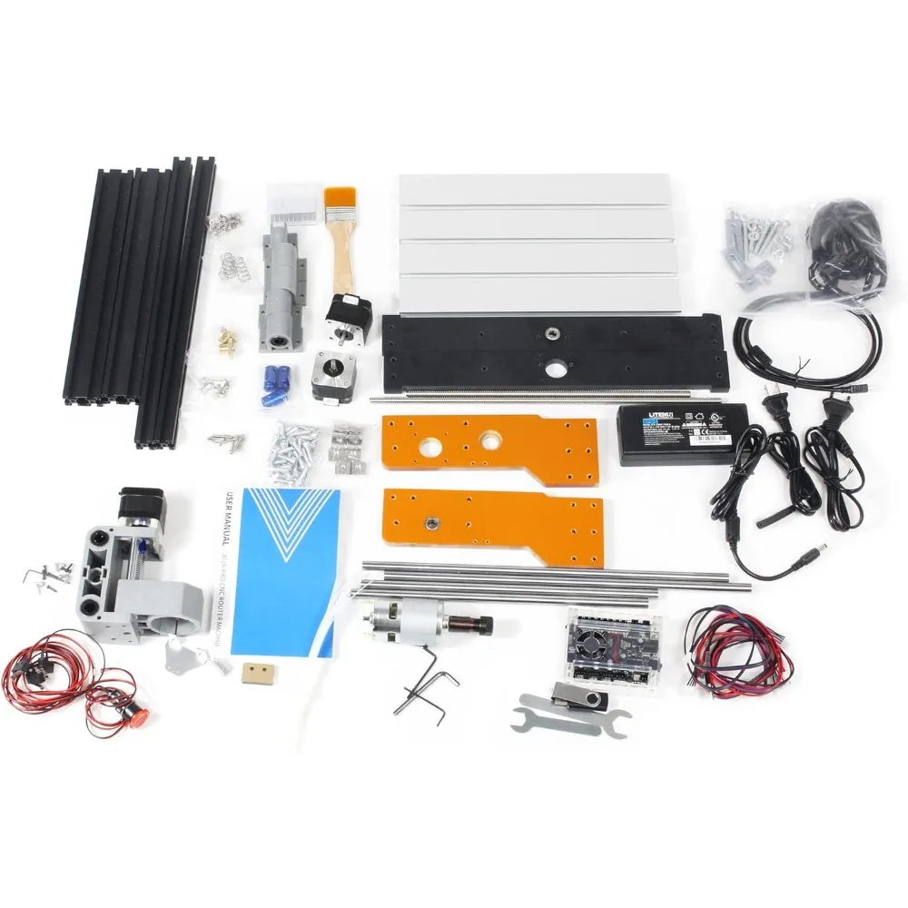 Imagem -02 - Cnc Router Machine Kit com Interruptores de Limite e Parada de Emergência Faça Você Mesmo Mini Controle Grbl 3018 Pro Fresagem Eixos Upgrade 3018