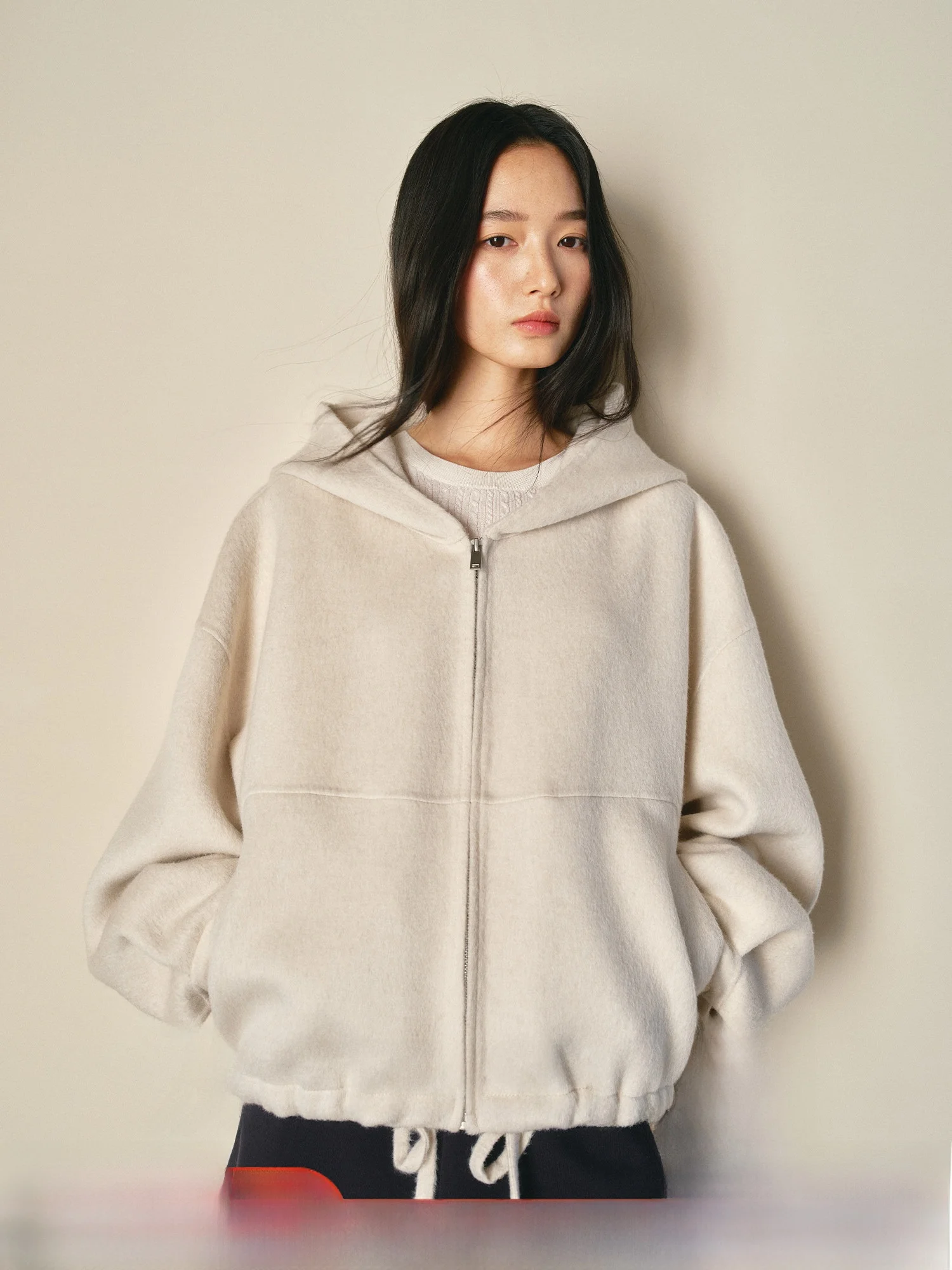 

Пальто TEASEL из шерсти с капюшоном, утепленное верблюжьим пухом, свободного кроя, с регулируемым подолом, для женщин, теплое и комфортное, весна