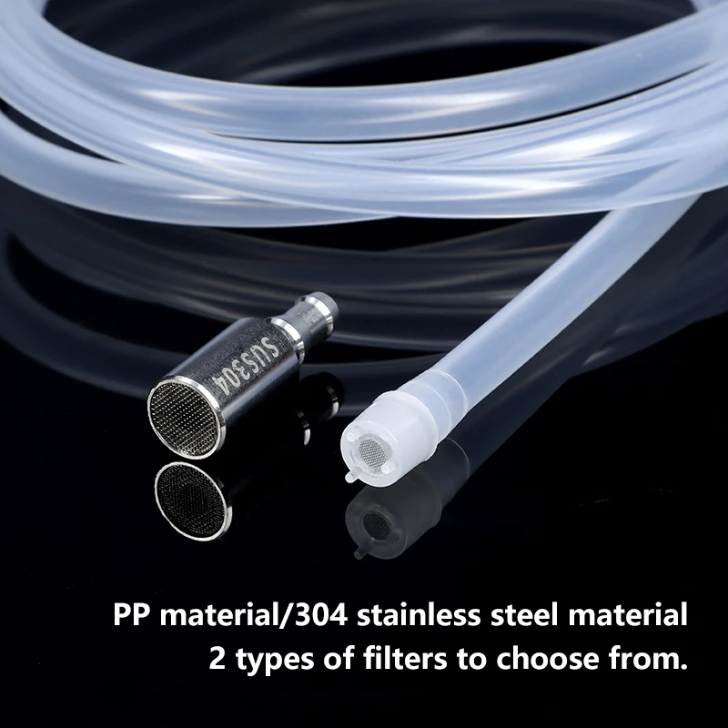 لينة شرب خرطوم المياه الغذاء الصف أنبوب السيليكون مع غطاء غبار 6x9 مللي متر العالمي التلقائي شفط الأنابيب موزع المياه عدة #5