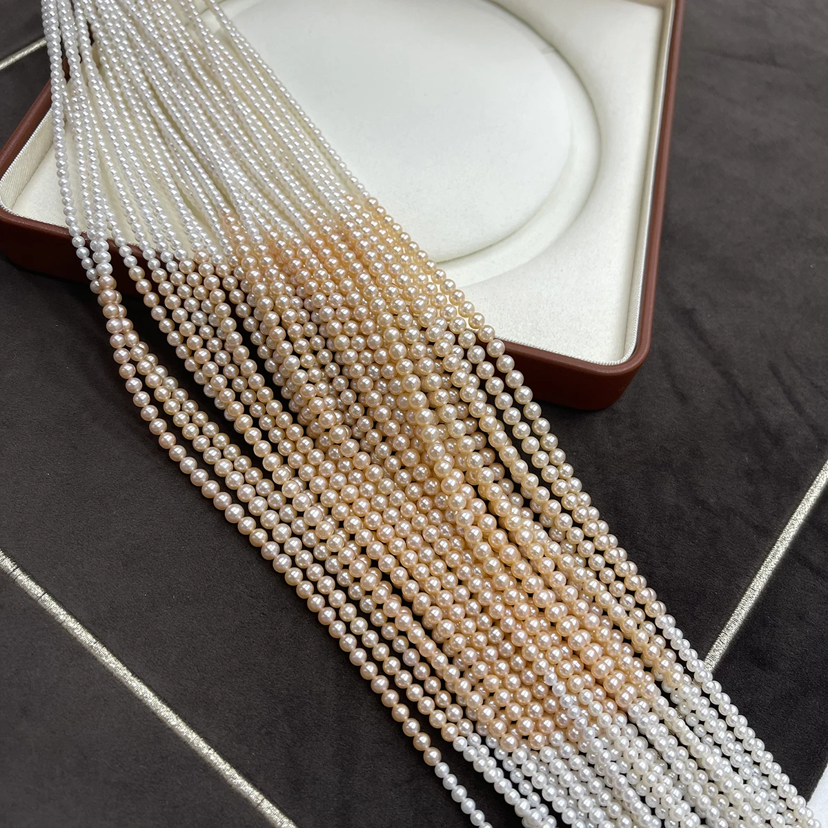 

AAAA 2-4-5mm Round Gradient Beads 36cm Natural Freshwater Pearl Semi-Finished Beads for Jewelry Making DIY Necklaces Bracelets