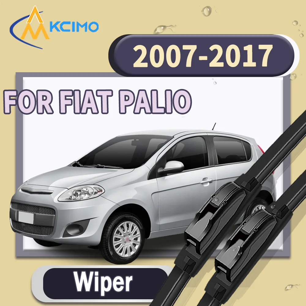 

High Quality Silent 2pcs Windscreen Car Rain Brush Front Windshield Auto Wipers Perfect Fit for FIAT PALIO Hatchback 2007-2017