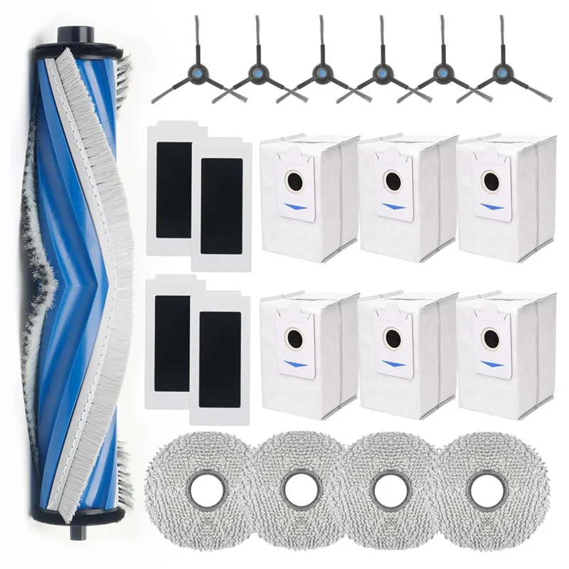 Parti per ECOVACS DEEBOT T30s Kit di accessori per aspirapolvere robot, sostituzione robot Spazzola laterale principale Filtri Mop Sacchetti per la polvere-CLIM