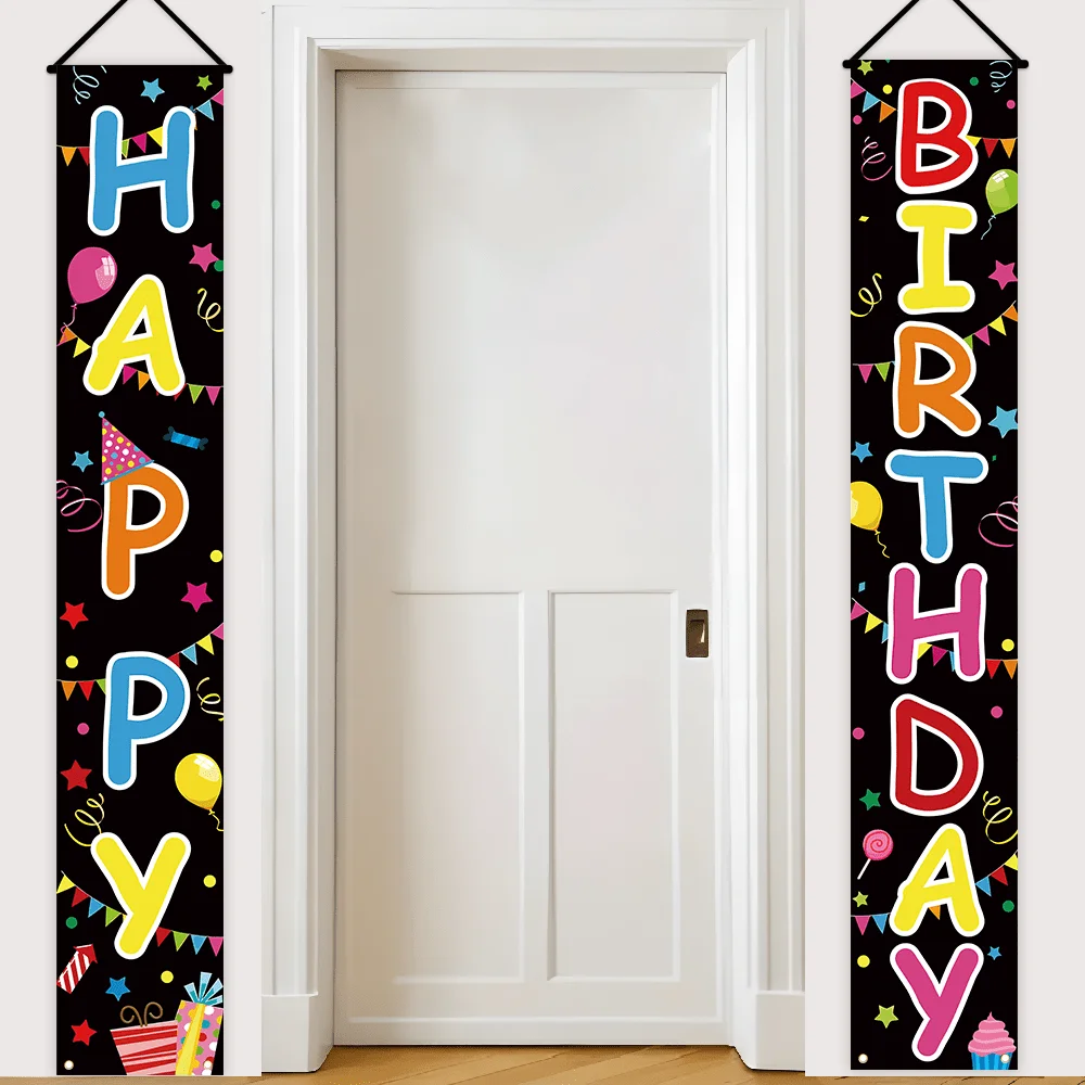 With colorful balloon and firecracker designs, perfect for birthday celebrations, birthday party decoration couplets,