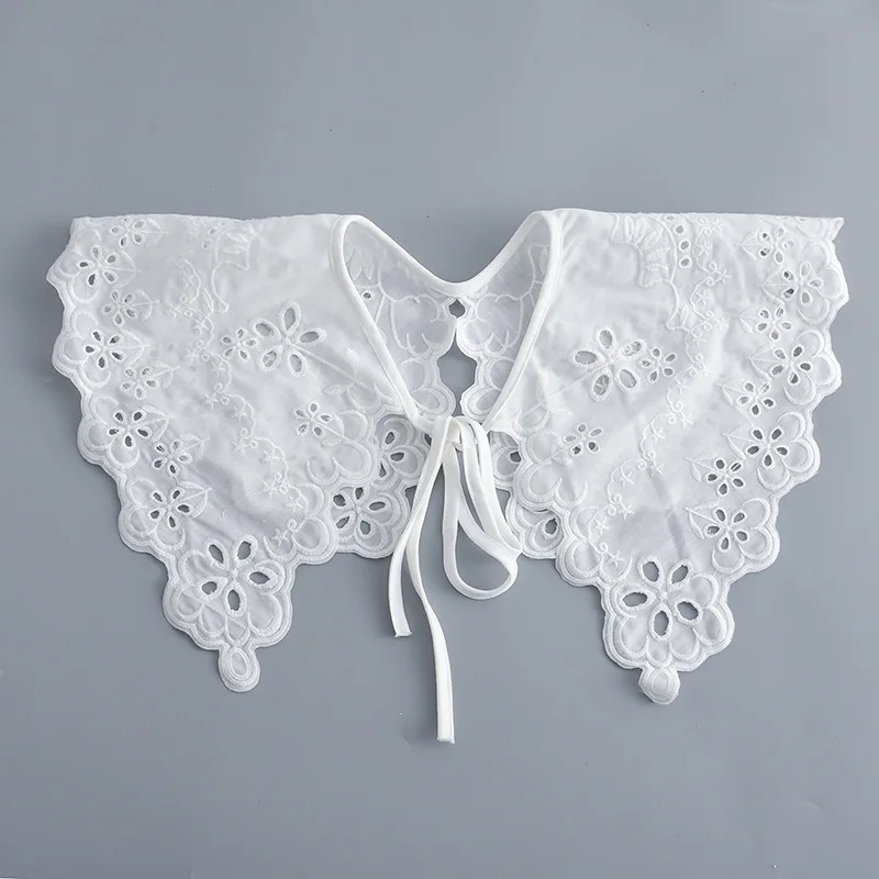 

Hollow OUt Detachable Collar Shawls for Women White Lapel Shoulder Wraps Small Cape Fake Collar Sweater Small Cape False Collar