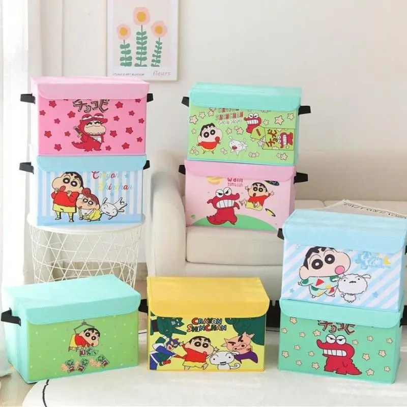 Cute Cartoon Kawaii Crayon Shin-chan Home Storage Box Dormitory Clutter Sorting Box Toy and Clothing Storage Basket Frame