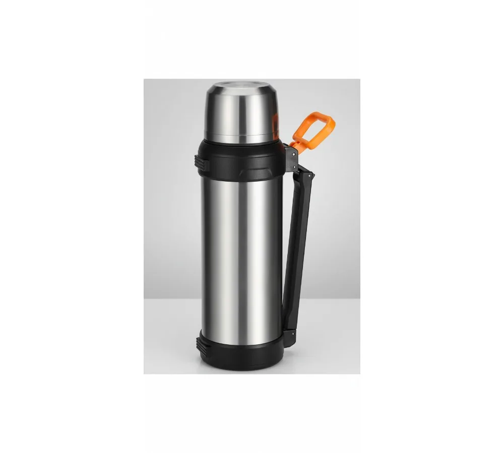 

2500ml Insulated Stainless Steel Water Bottle with Cup, 24hr Hot/Cold Retention, Travel & Outdoor Thermos