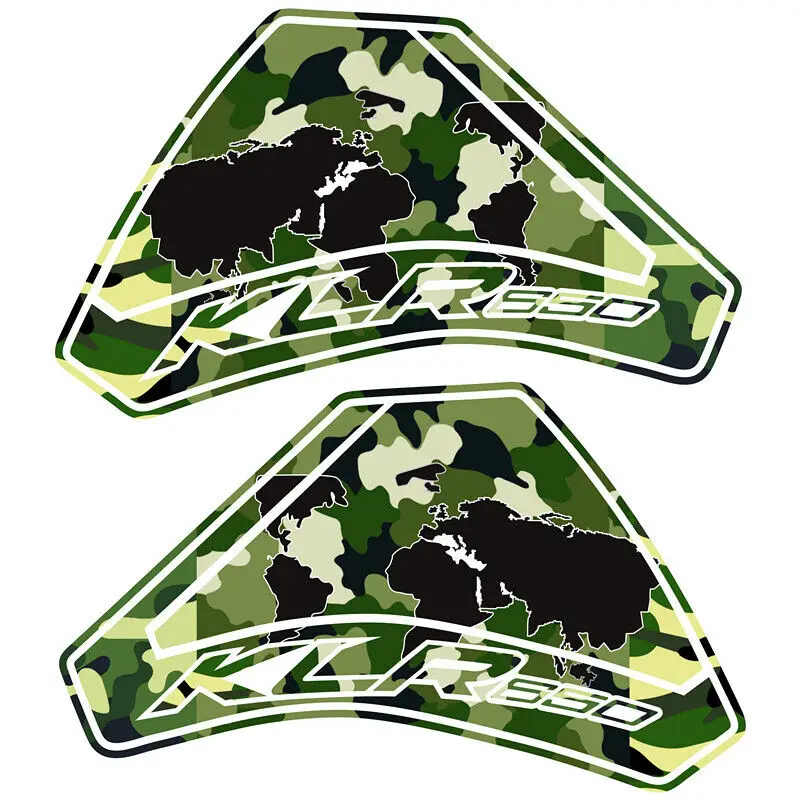 

For KAWASAKI KLR650 2021 2022 2023 KLR 650 Motorcycle 3D Gel Fuel Tank Side Knee Grip Pad Decal Sticker