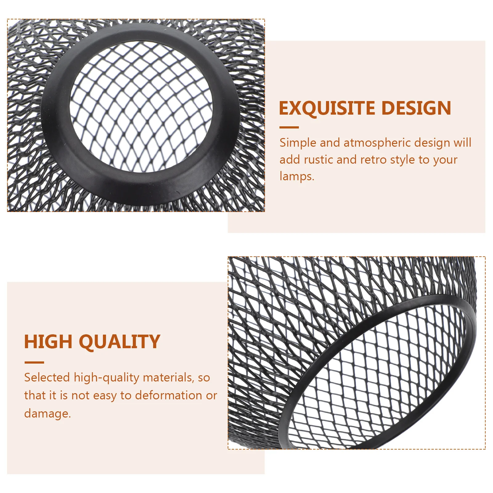 

Metal Lampshade Pendant Light Iron Wire Hanging Cover Vintage Style Decorative Ceiling Shade For Home Hotel Bar Bedroom