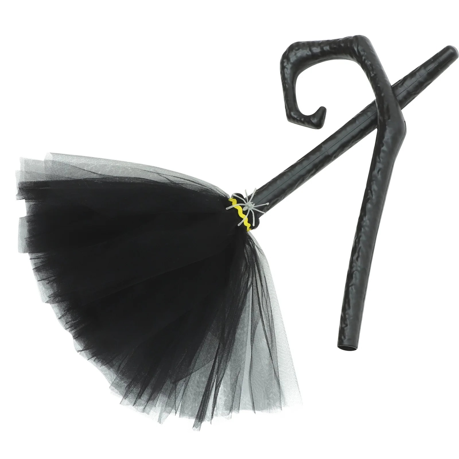

Beaupretty Witch Broom 90cm with Spider Bow Detachable Halloween Cosplay Costume Accessory