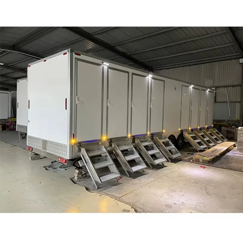 Mobile Prefab Bathroom Trailer with Shower Room for Outdoor Beach Park Event Custom