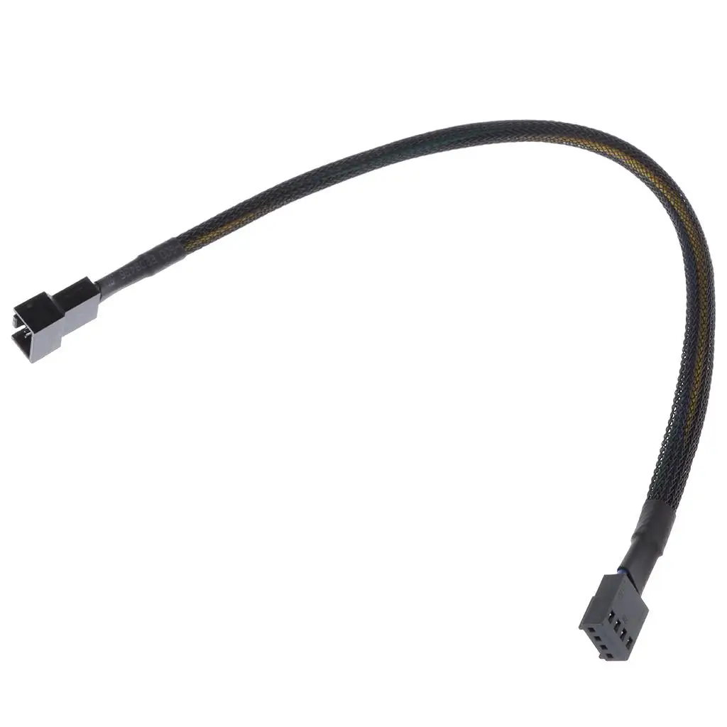 Male To Female Black Computer Fan Cable Extension four pin (12