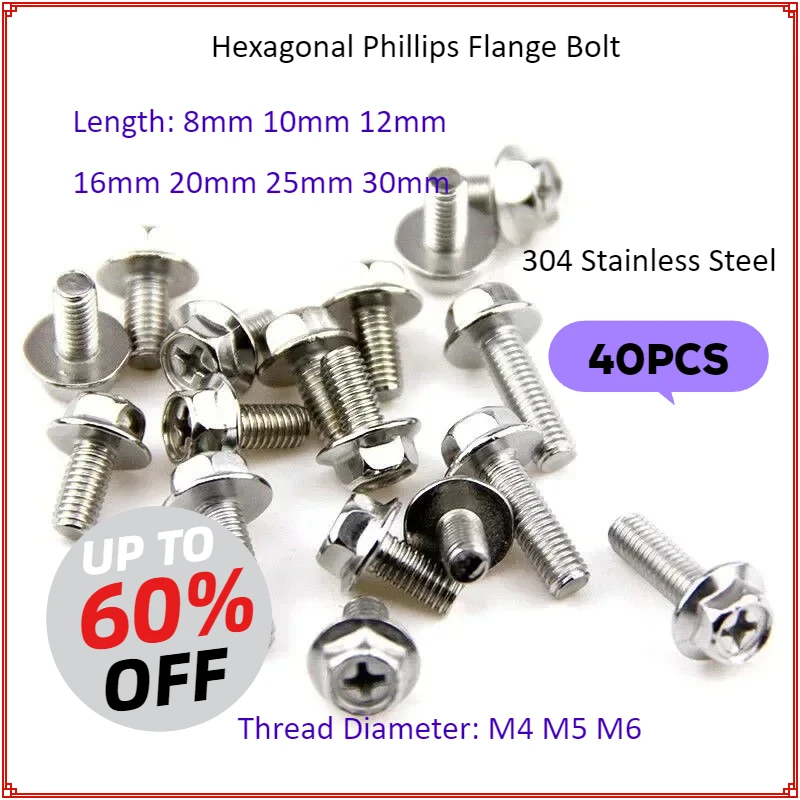 40Pcs Hexagonal Phi…