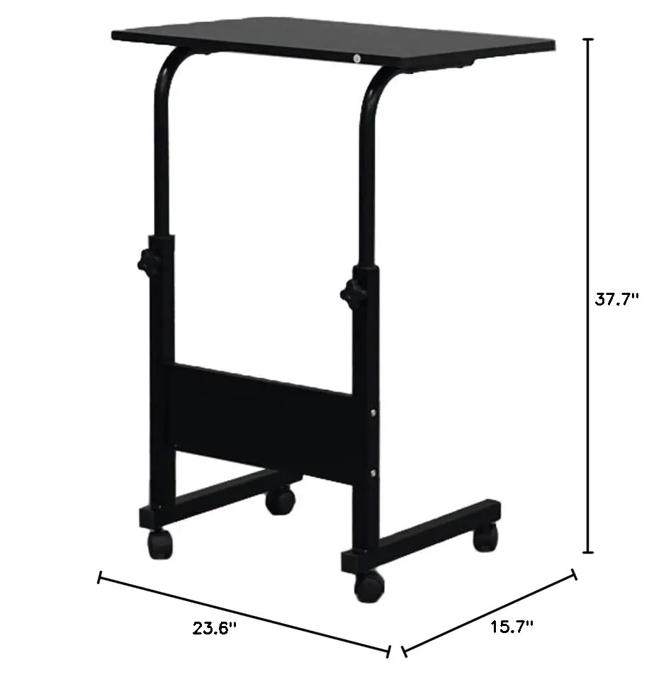 Laptop Desk Adjustable Height Standing Desk Tray Side Table Portable Standing Workstation Cart Suitable for Sofa Use