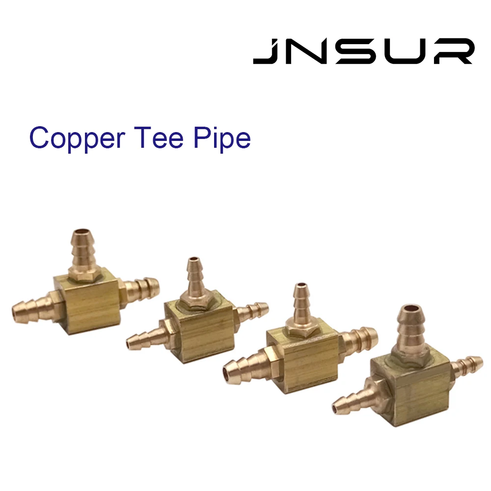 JNSUR Copper Tee Pipe Dental Chair Accessories Dental Unit Spare Parts Dental Air Water cupreous Tube Dentist Joints Dentistry