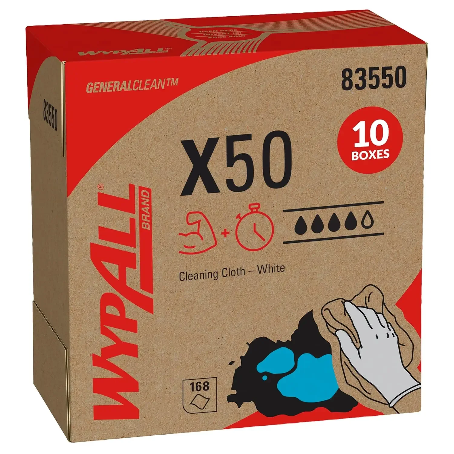 

Cloths Towels Wipes Pop Up Box White For Extended Use Strong Ten Packs Of One Hundred Sixty Eight Sheets One Thousand Six Hundre